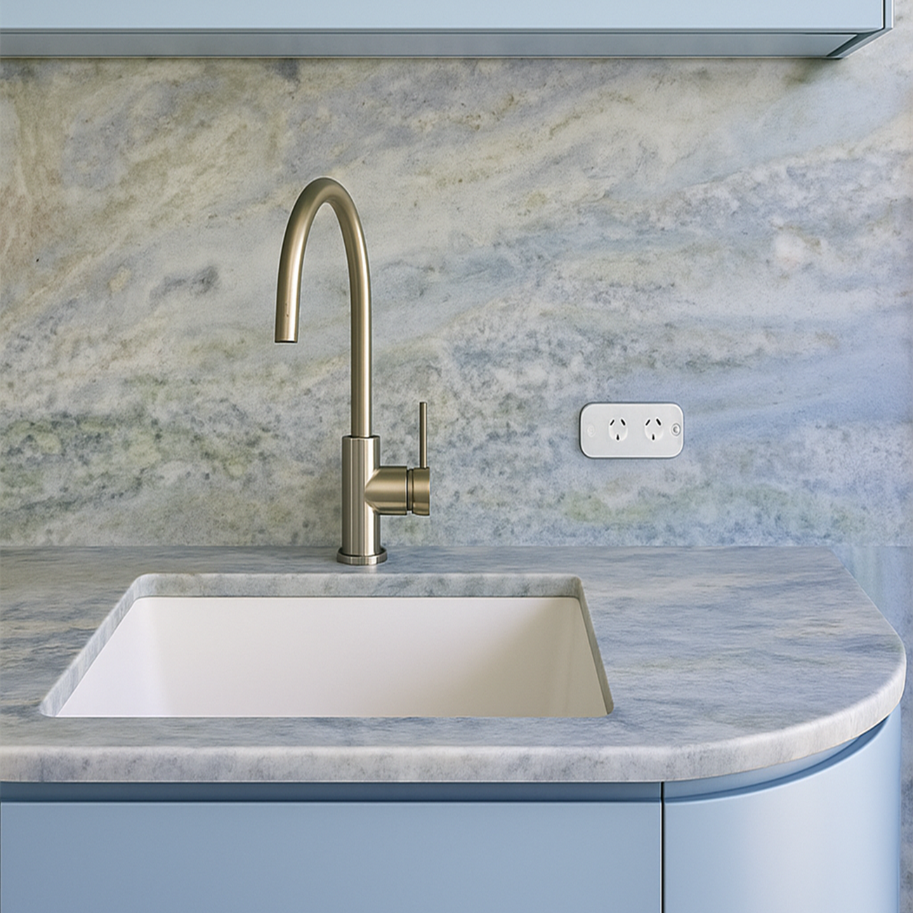 Milano Granite 450mm Sink Single Bowl Sink White