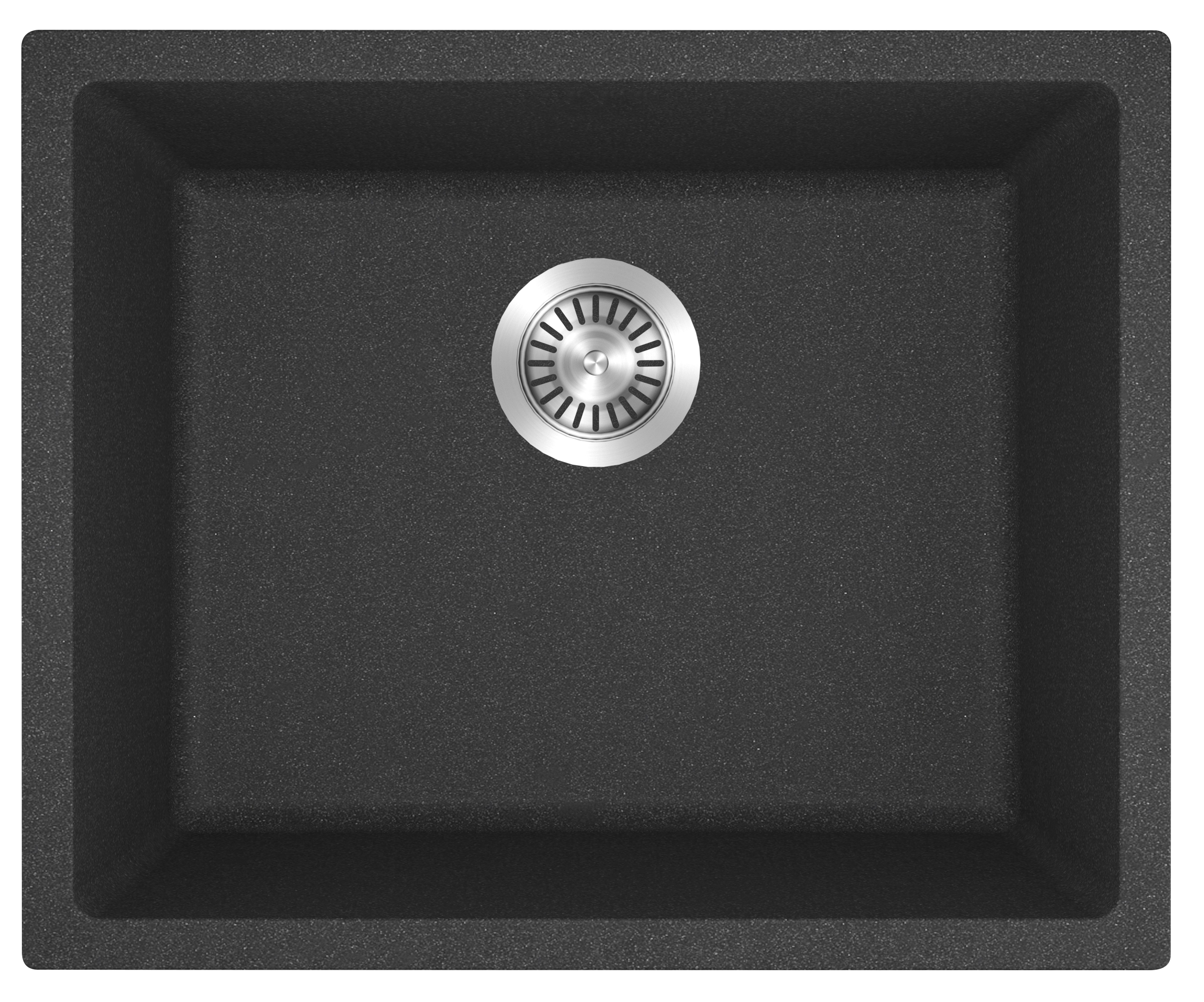 Milano Granite 550x450mm Single Bowl Sink Black