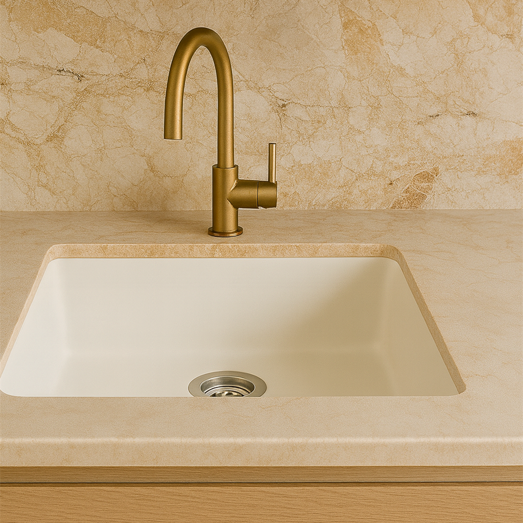 Milano Granite 550x450mm Single Bowl Sink White