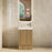 Milano Minimal 460mm Small Space Vanity - Natural Oak - Ideal Bathroom Centre4525FSR - OAK+MINI4525WH - OAK+TOP4525 - GWFreestandingRight Hand HingeGloss White