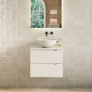 Milano Minimal Flat 600mm Wall Hung Vanity Matte White