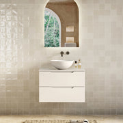 Milano Minimal Flat 750mm Wall Hung Vanity Matte White