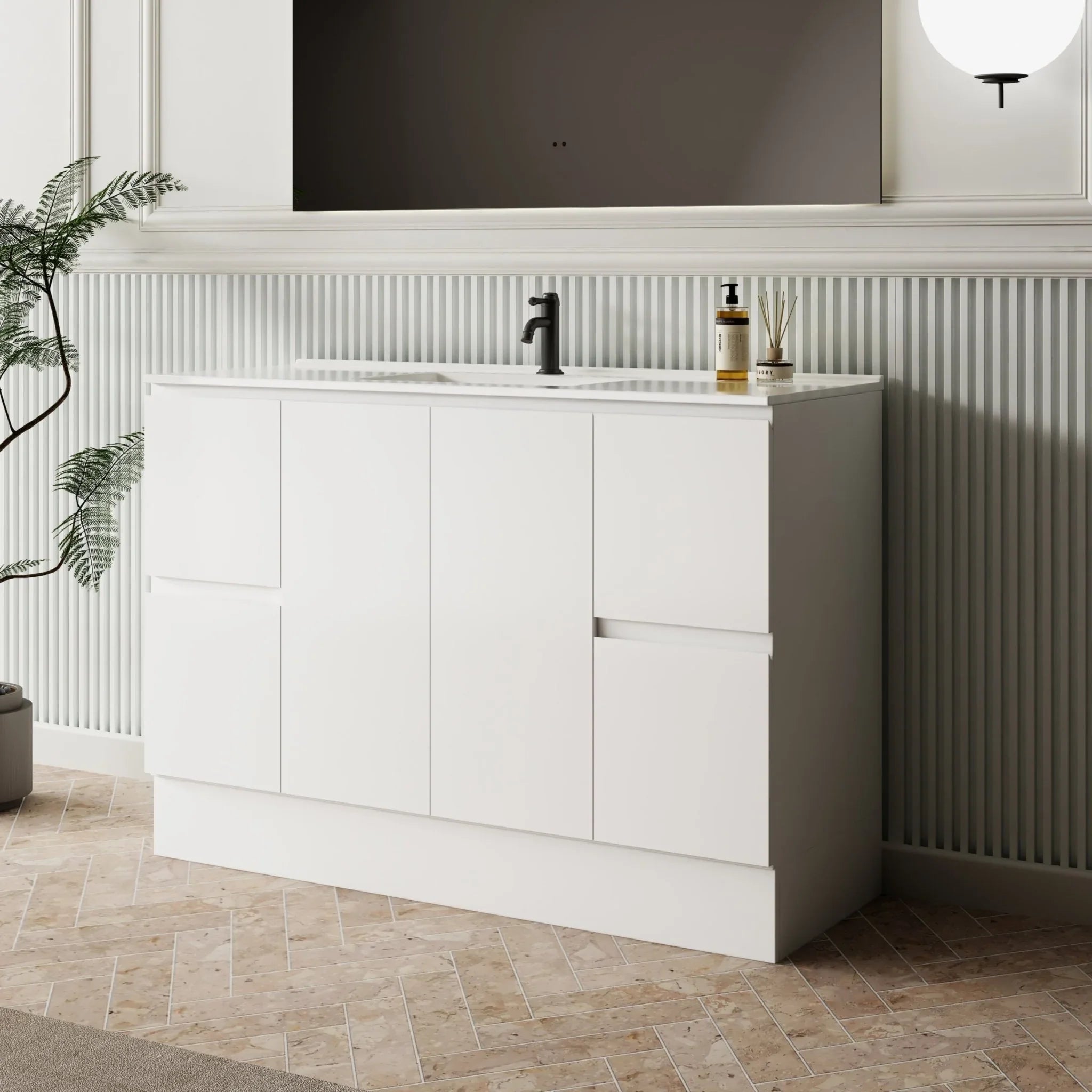 MILANO New Elegant 1200mm Freestanding Vanity - Ideal Bathroom CentreEL - 1200