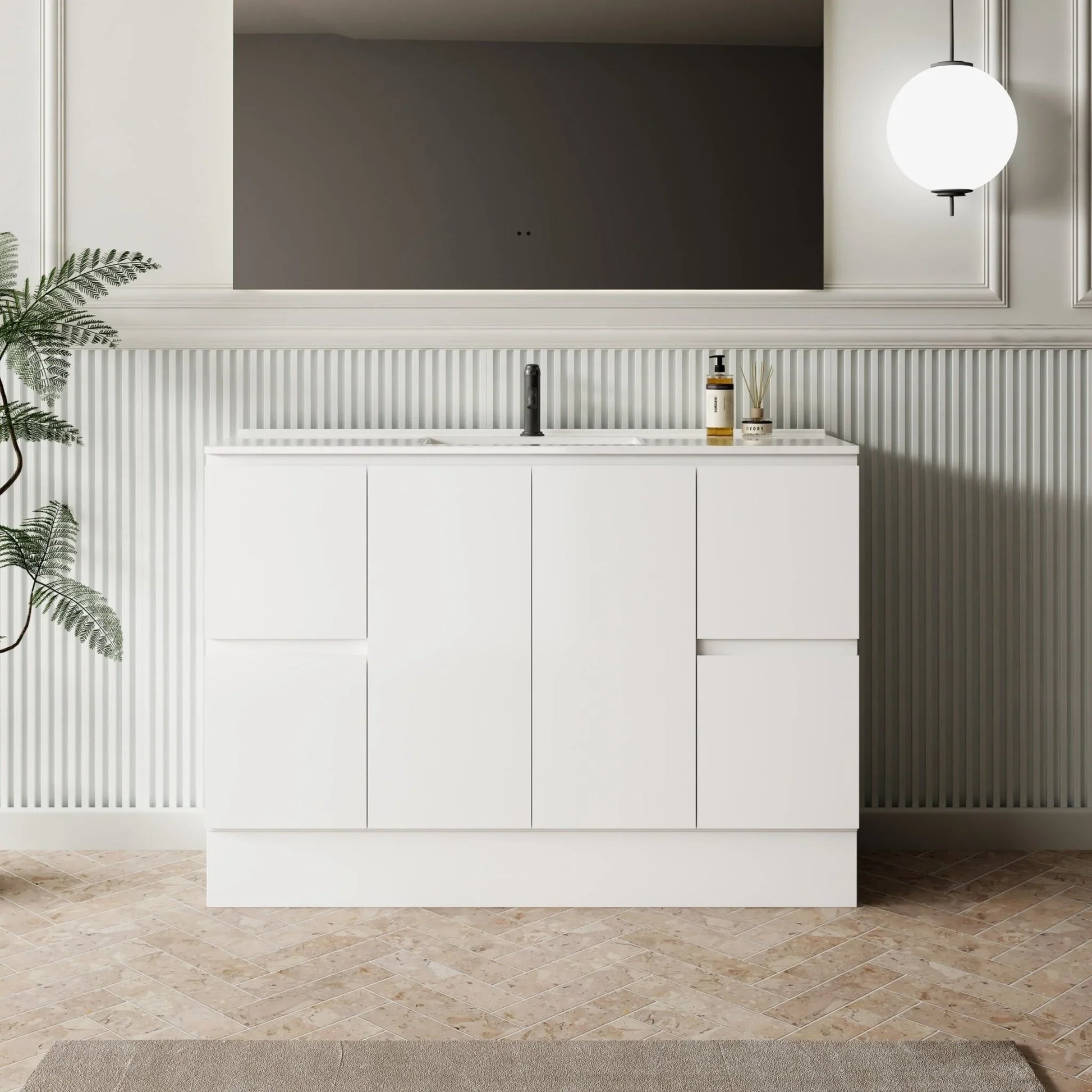 MILANO New Elegant 1200mm Freestanding Vanity - Ideal Bathroom CentreEL - 1200