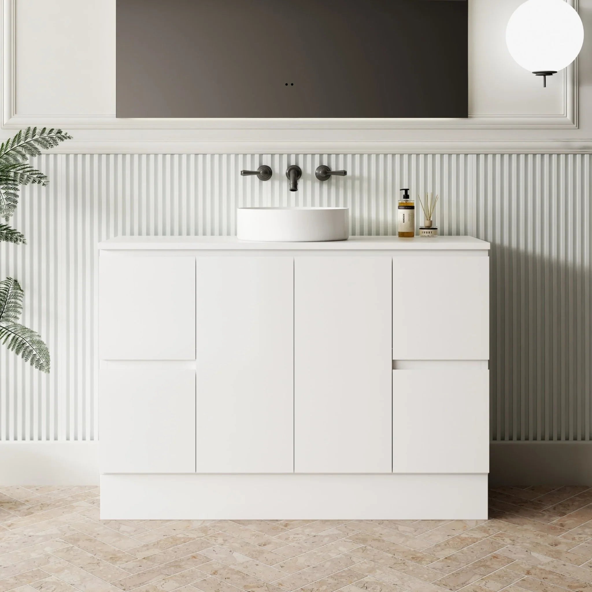 MILANO New Elegant 1200mm Freestanding Vanity - Ideal Bathroom CentreEL - 1200