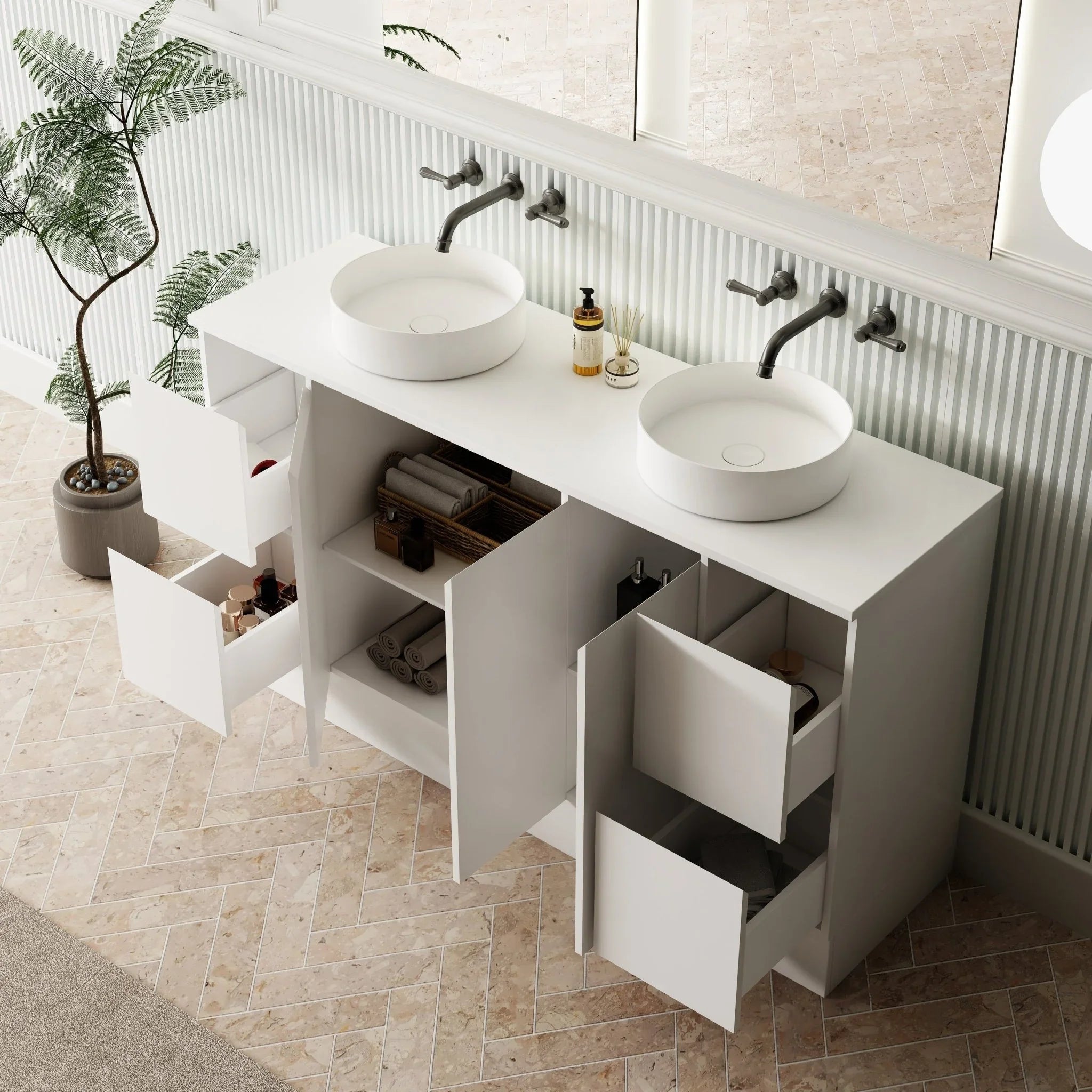 Milano NEW Elegant 1500mm Freestanding Vanity - Ideal Bathroom CentreEL - 1500