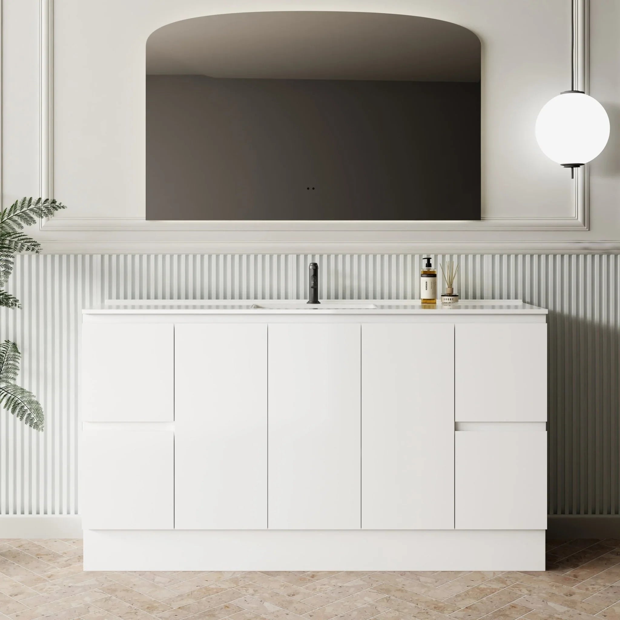 Milano NEW Elegant 1500mm Freestanding Vanity - Ideal Bathroom CentreEL - 1500