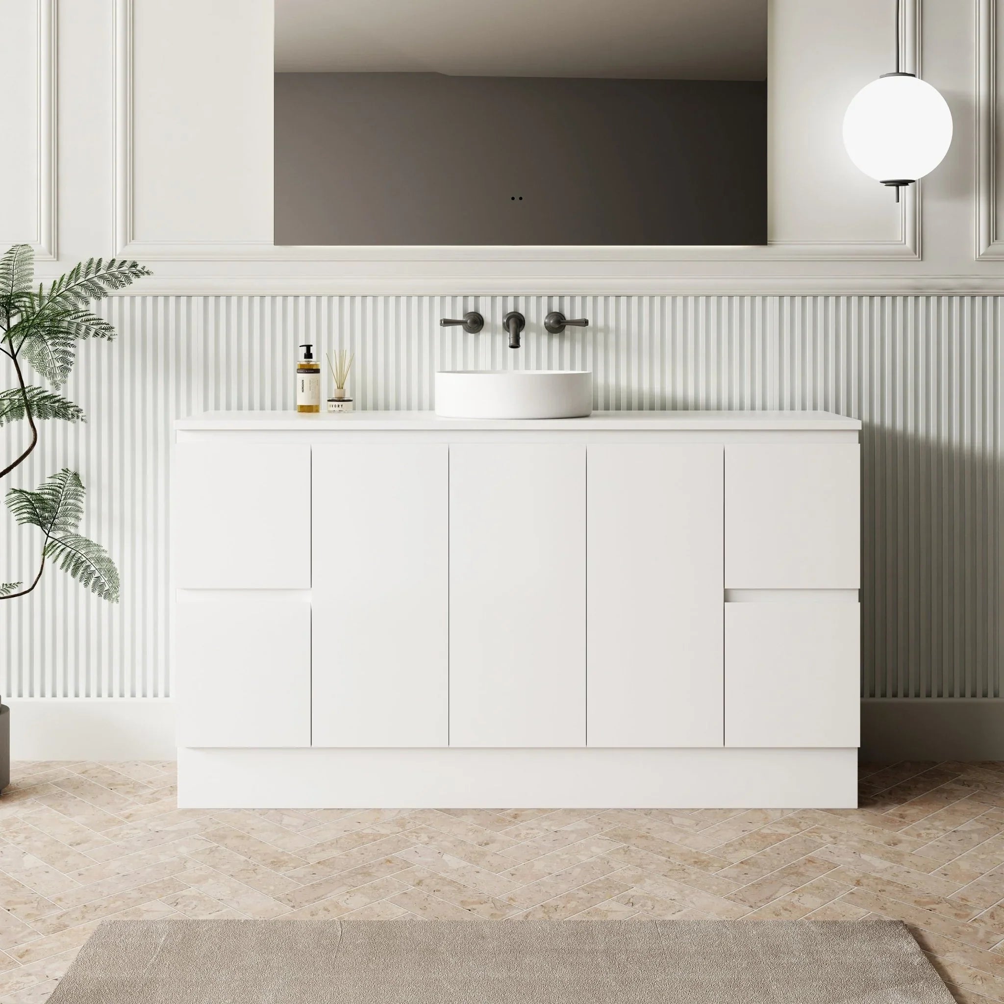 Milano NEW Elegant 1500mm Freestanding Vanity - Ideal Bathroom CentreEL - 1500