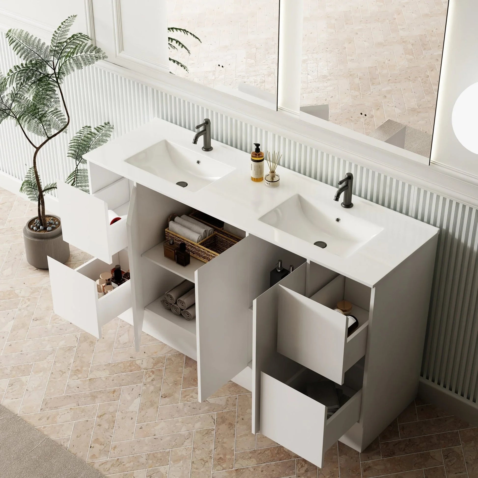 Milano NEW Elegant 1500mm Freestanding Vanity - Ideal Bathroom CentreEL - 1500