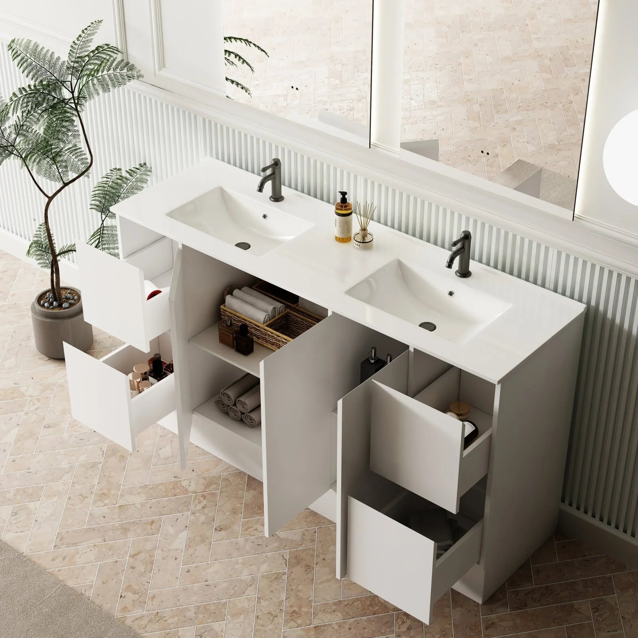 Milano NEW Elegant 1500mm Freestanding Vanity - Ideal Bathroom CentreEL - 1500