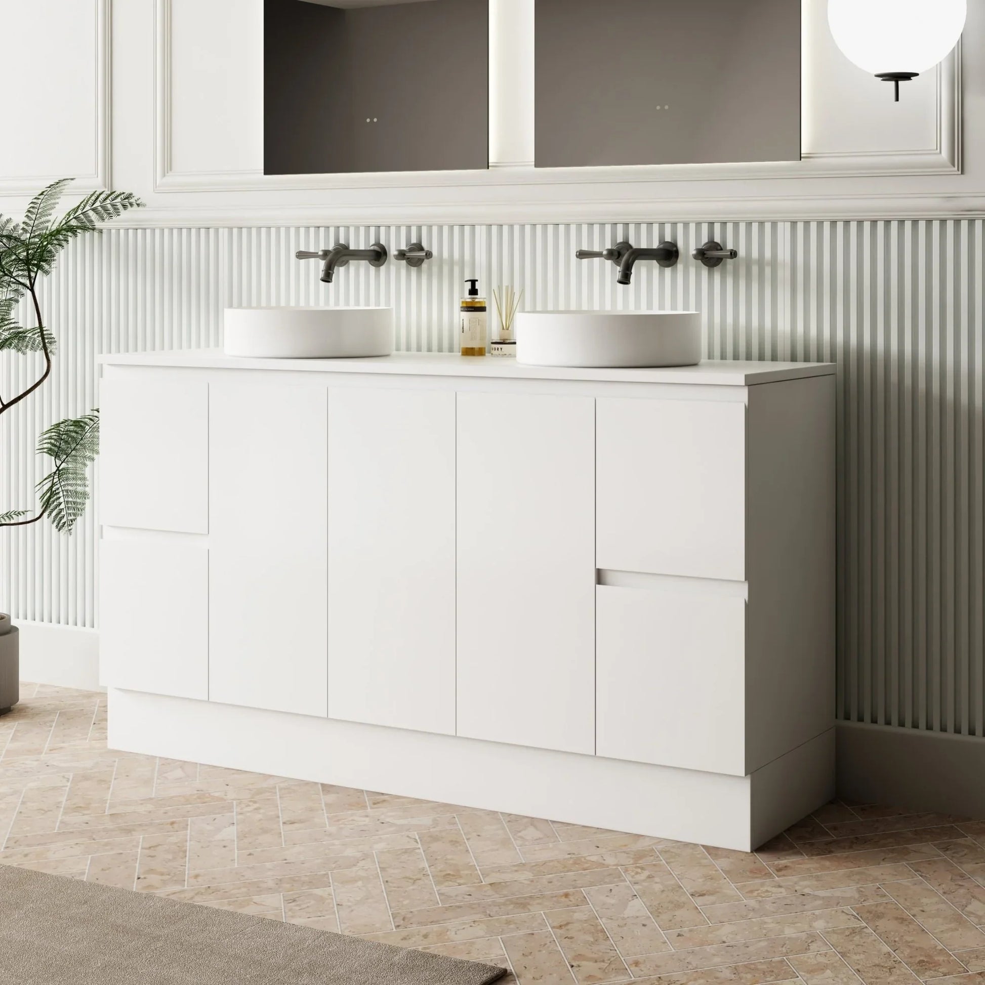 Milano NEW Elegant 1500mm Freestanding Vanity - Ideal Bathroom CentreEL - 1500