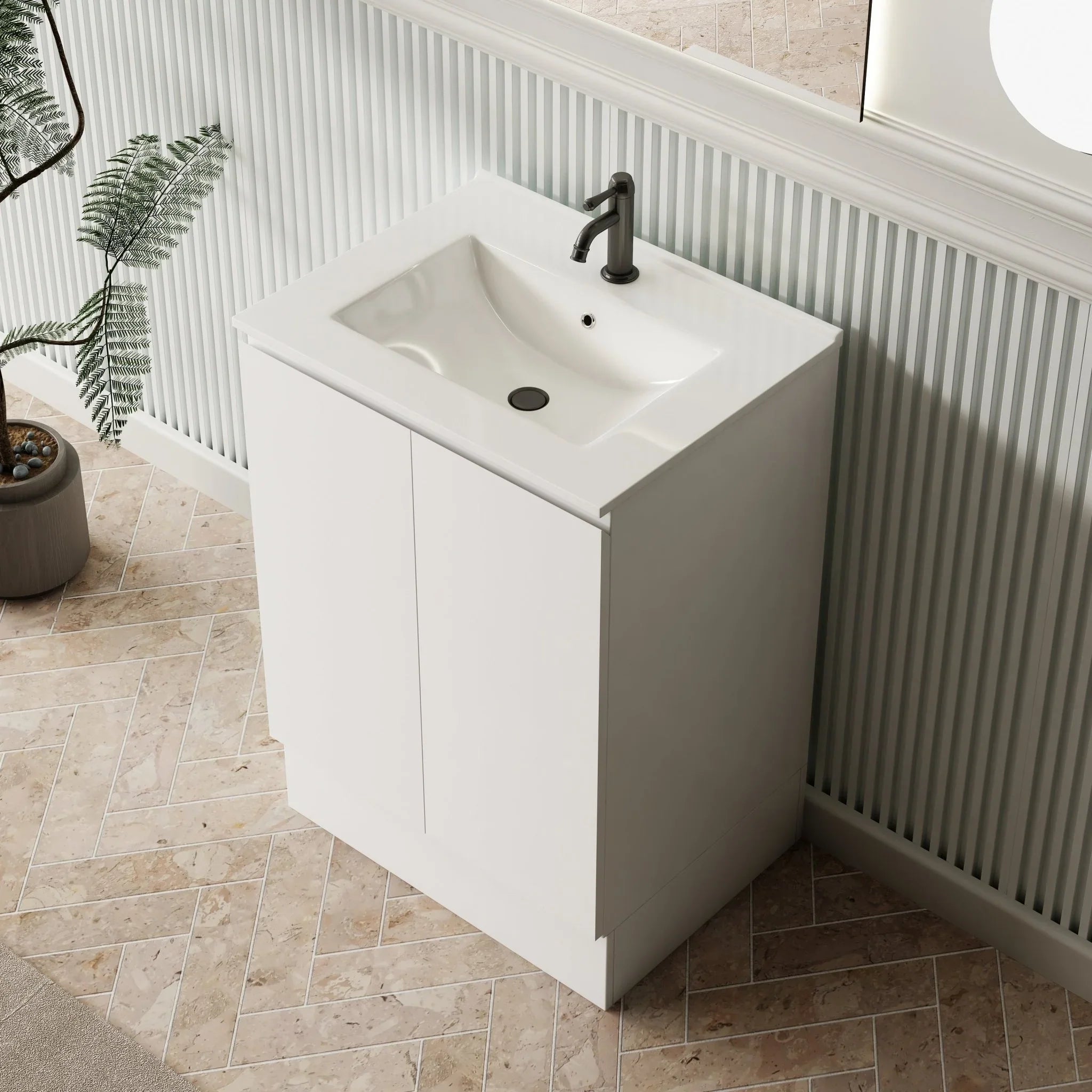 MILANO New Elegant 600mm Freestanding Vanity - Ideal Bathroom CentreEL - 600