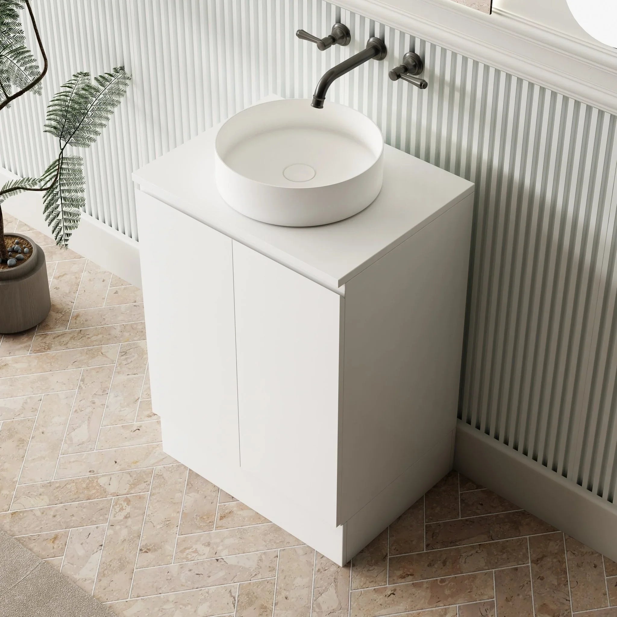 MILANO New Elegant 600mm Freestanding Vanity - Ideal Bathroom CentreEL - 600