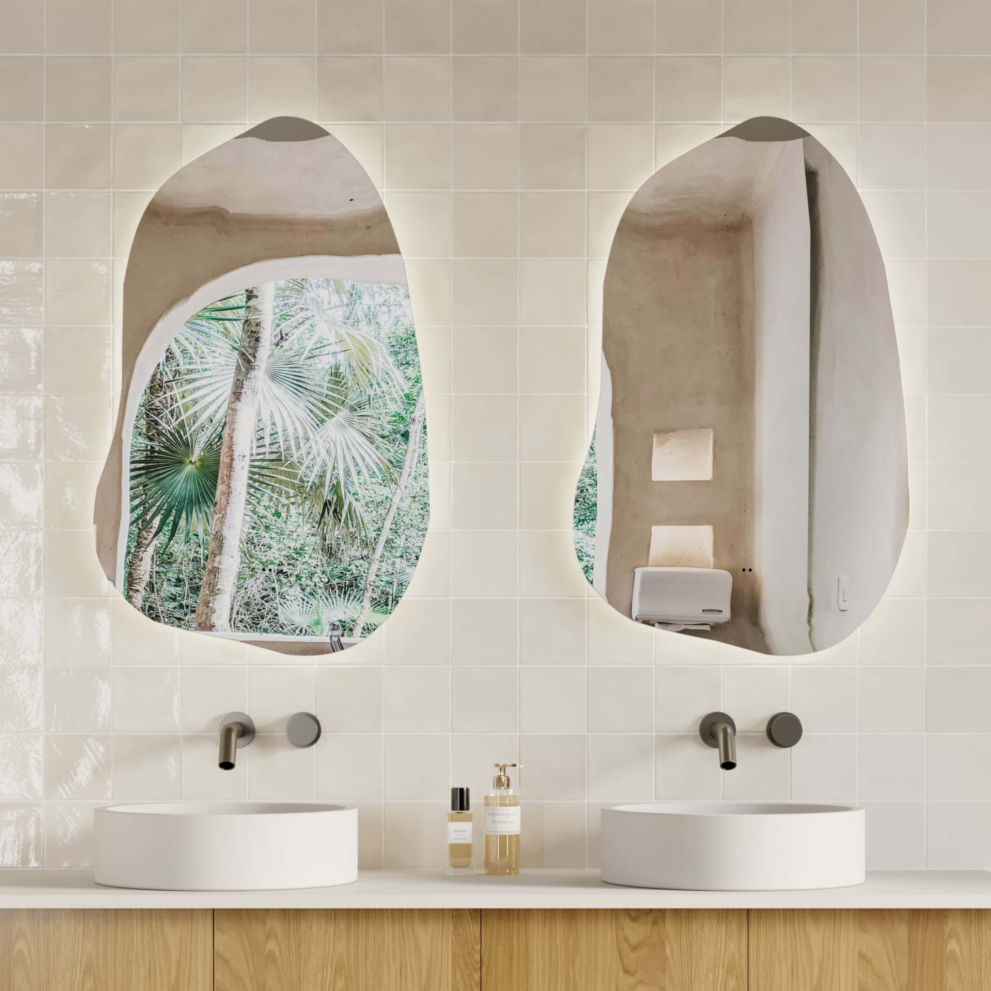 Milano Organic 500x800mm Frameless LED Mirror