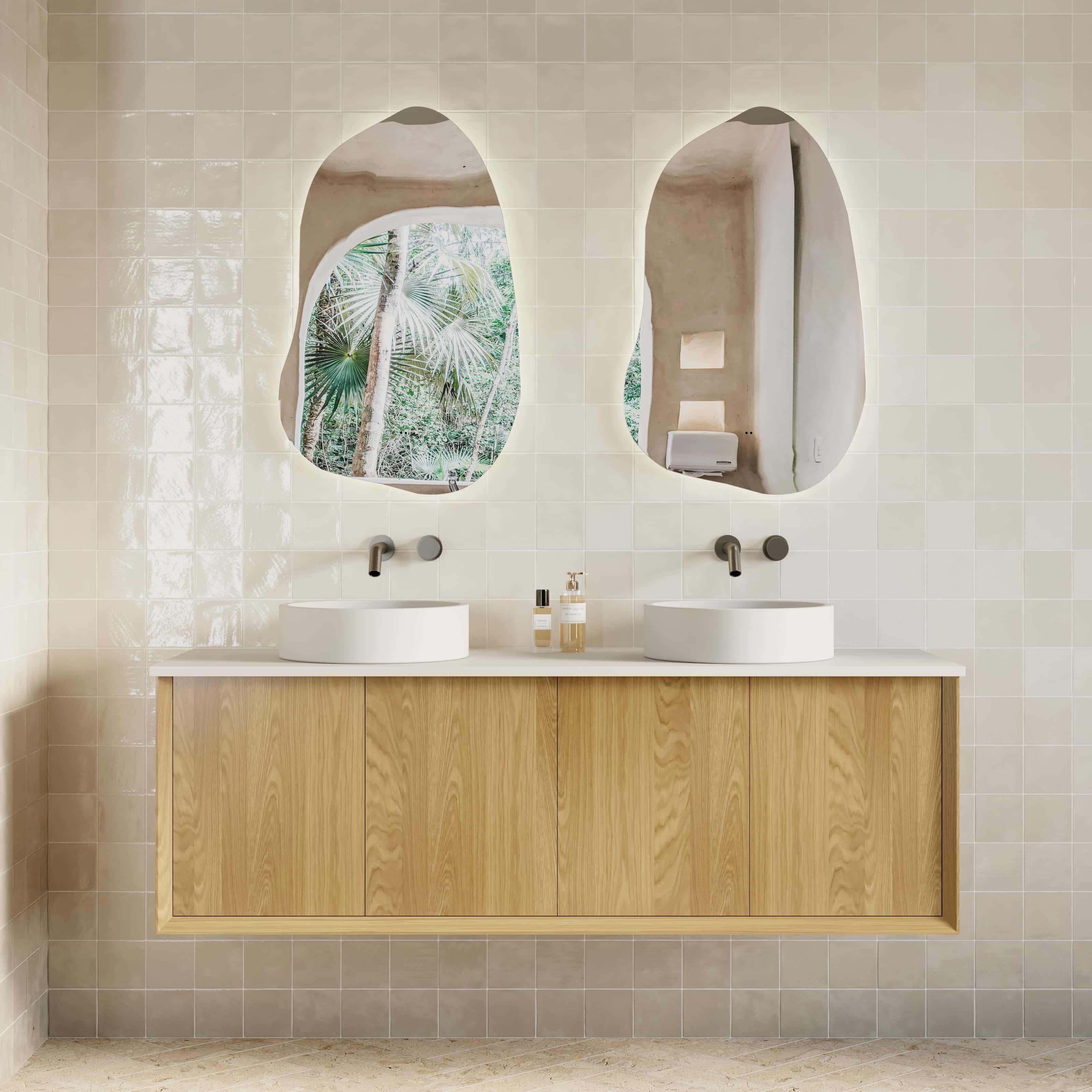 Milano Organic 500x800mm Frameless LED Mirror