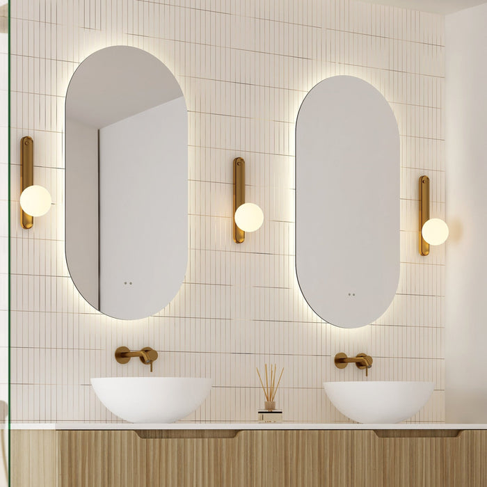 Milano Pill 450x900mm Frameless LED Mirror - Ideal Bathroom CentrePI4590LED