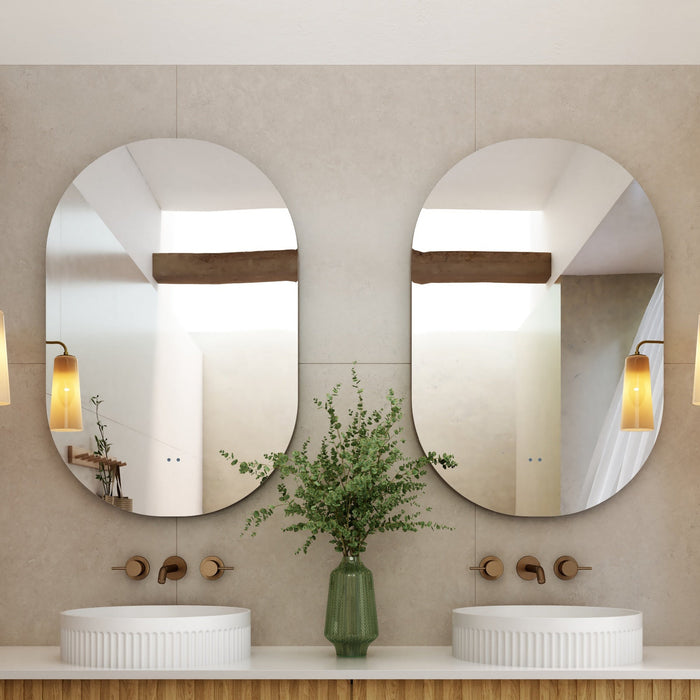 Milano Pill 600x900mm Frameless Polished Edge Mirror - Ideal Bathroom CentrePI6090P