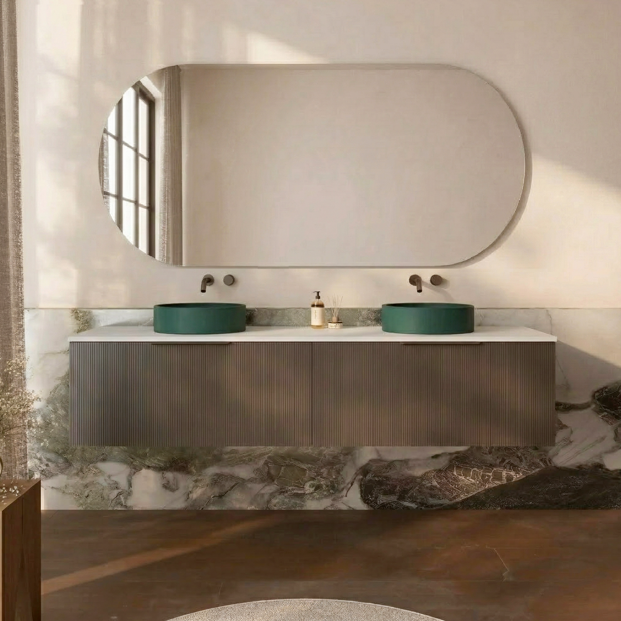 Milano Pill 1800x900mm Frameless Polished Edge Mirror
