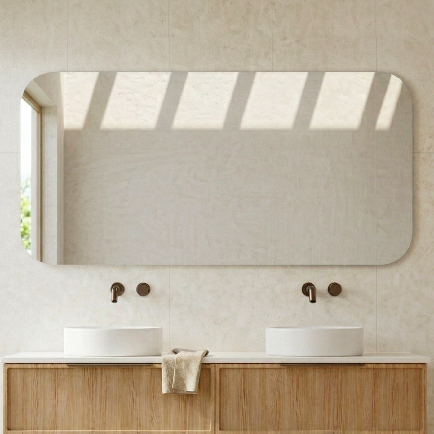 Milano Rectangular 1500x900mm Frameless Polished Edge Mirror