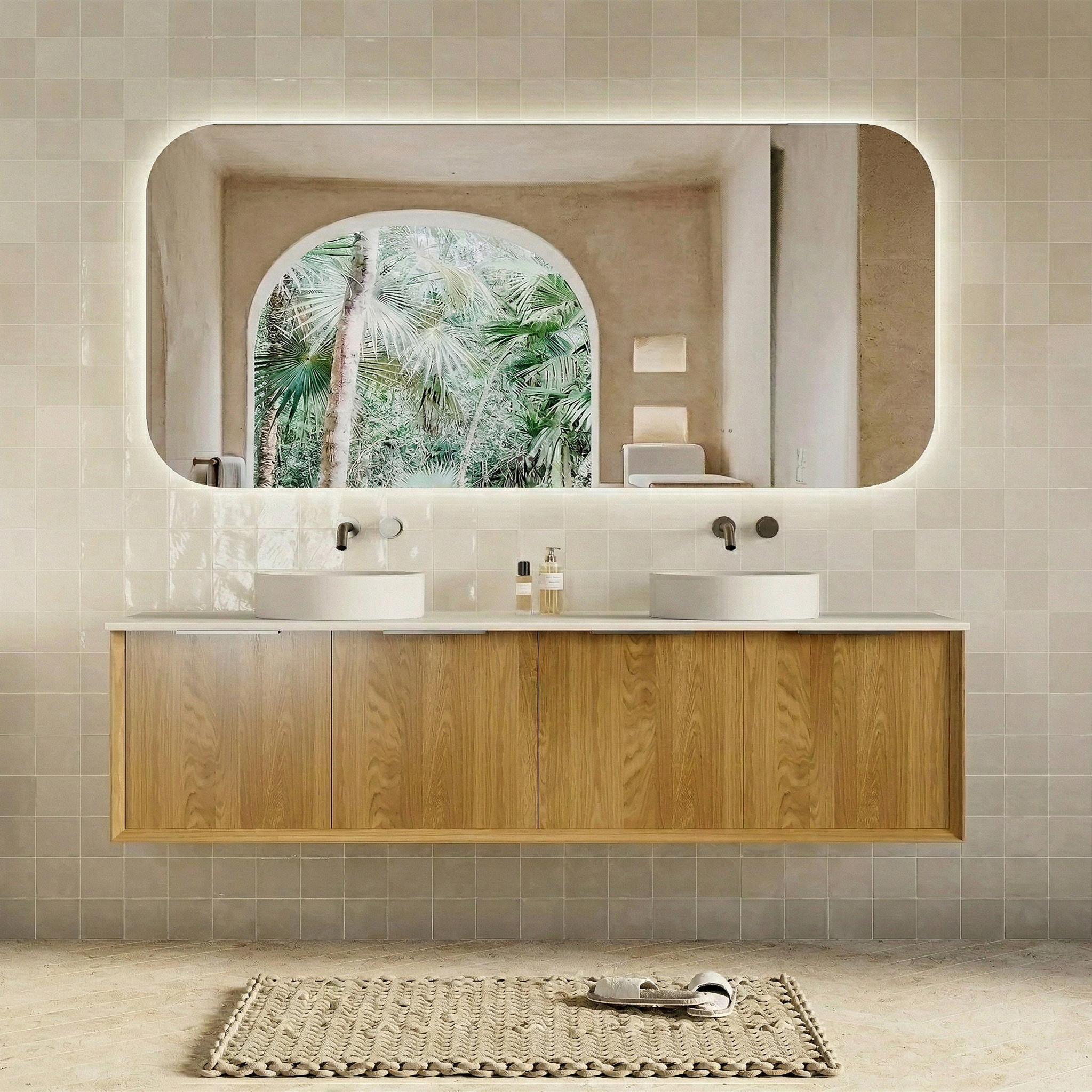 Milano Rectangular 1800x900mm Frameless LED Mirror