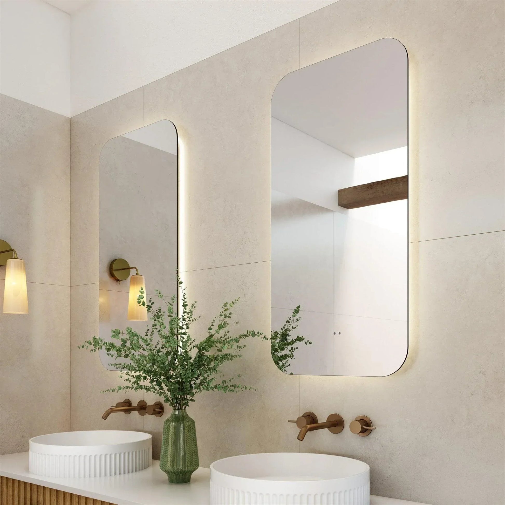 Milano Rectangular 450x900mm Frameless LED Mirror - Ideal Bathroom CentreRE9045LED