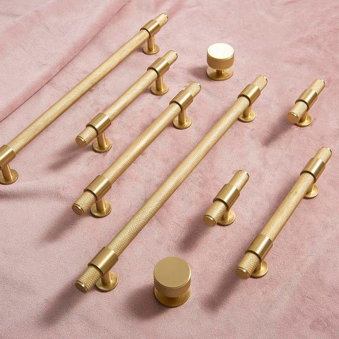 Milano Round 3D Diamond Knob - Brushed Gold - Ideal Bathroom CentreCH - DIA2828