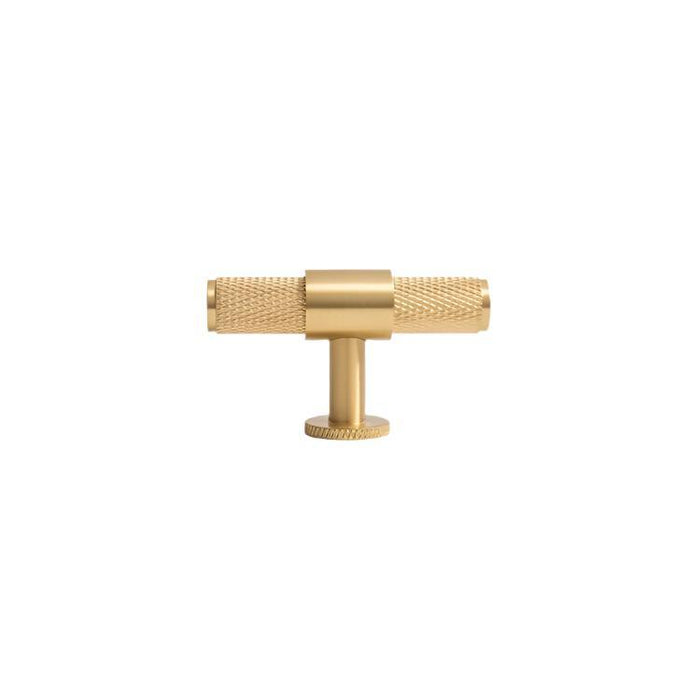 Milano Round 3D Diamond T - Bar Knob - Brushed Gold - Ideal Bathroom CentreCH - DIA5812