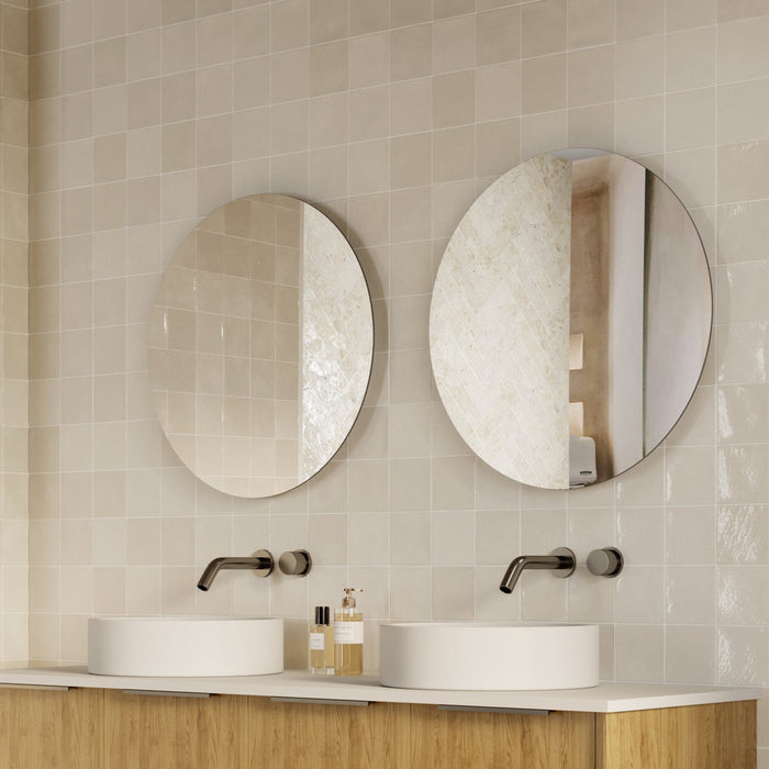 Milano Round 600mx600mm Frameless Polished Edge Mirror - Ideal Bathroom CentreRN6060P