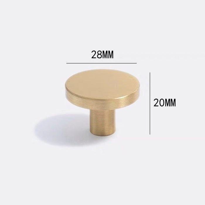 Milano Round Flat Knob - Brushed Gold - Ideal Bathroom CentreCH - FLA2828