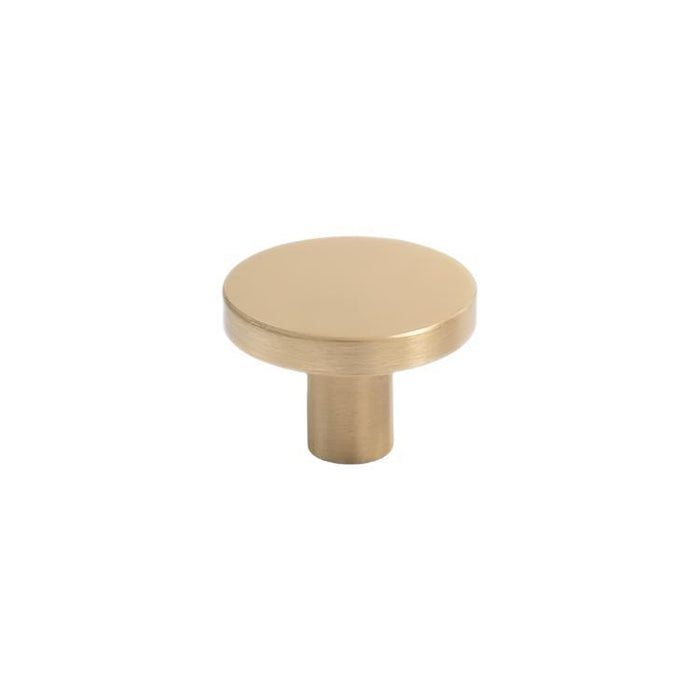 Milano Round Flat Knob - Brushed Gold - Ideal Bathroom CentreCH - FLA2828