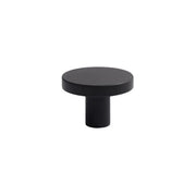Milano Round Flat Knob - Matte Black - Ideal Bathroom CentreCH - FLA2828MB