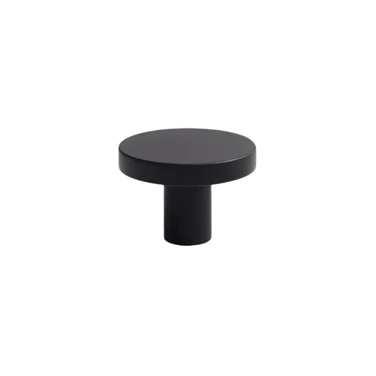 Milano Round Flat Knob - Matte Black - Ideal Bathroom CentreCH - FLA2828MB