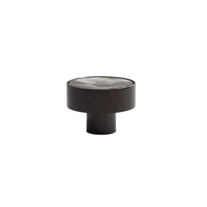 Milano Round Marble Look Knob Handle - Matte Black - Ideal Bathroom CentreCH - MAR3232MB