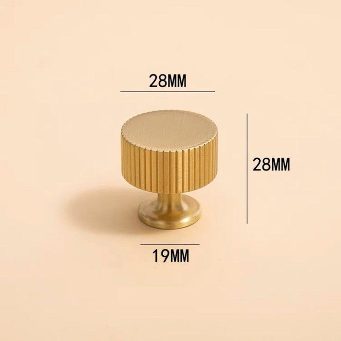 Milano Round V - Groove Knob - Brushed Gold - Ideal Bathroom CentreCH - VG2828