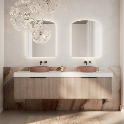 Milano Sicily 1800mm V - Groove Wall Hung Vanity - Pink Wash - Ideal Bathroom CentreSI1800WO