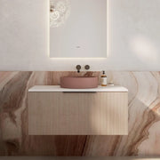Milano Sicily 900mm V - Groove Wall Hung Vanity - Pink Washed - Ideal Bathroom CentreSI900WO