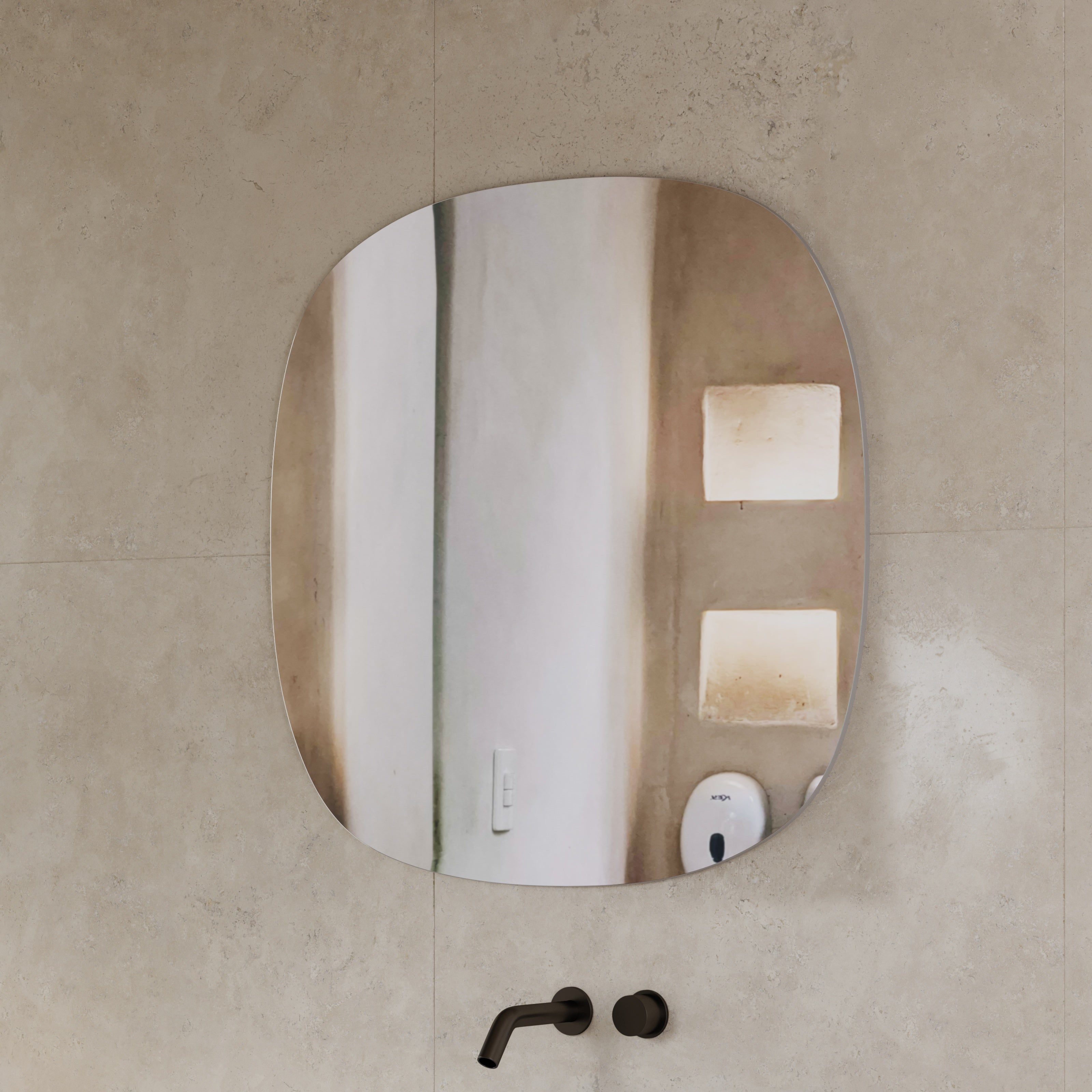 Milano Soft Square 800x800mm Frameless Polished Edge Mirror