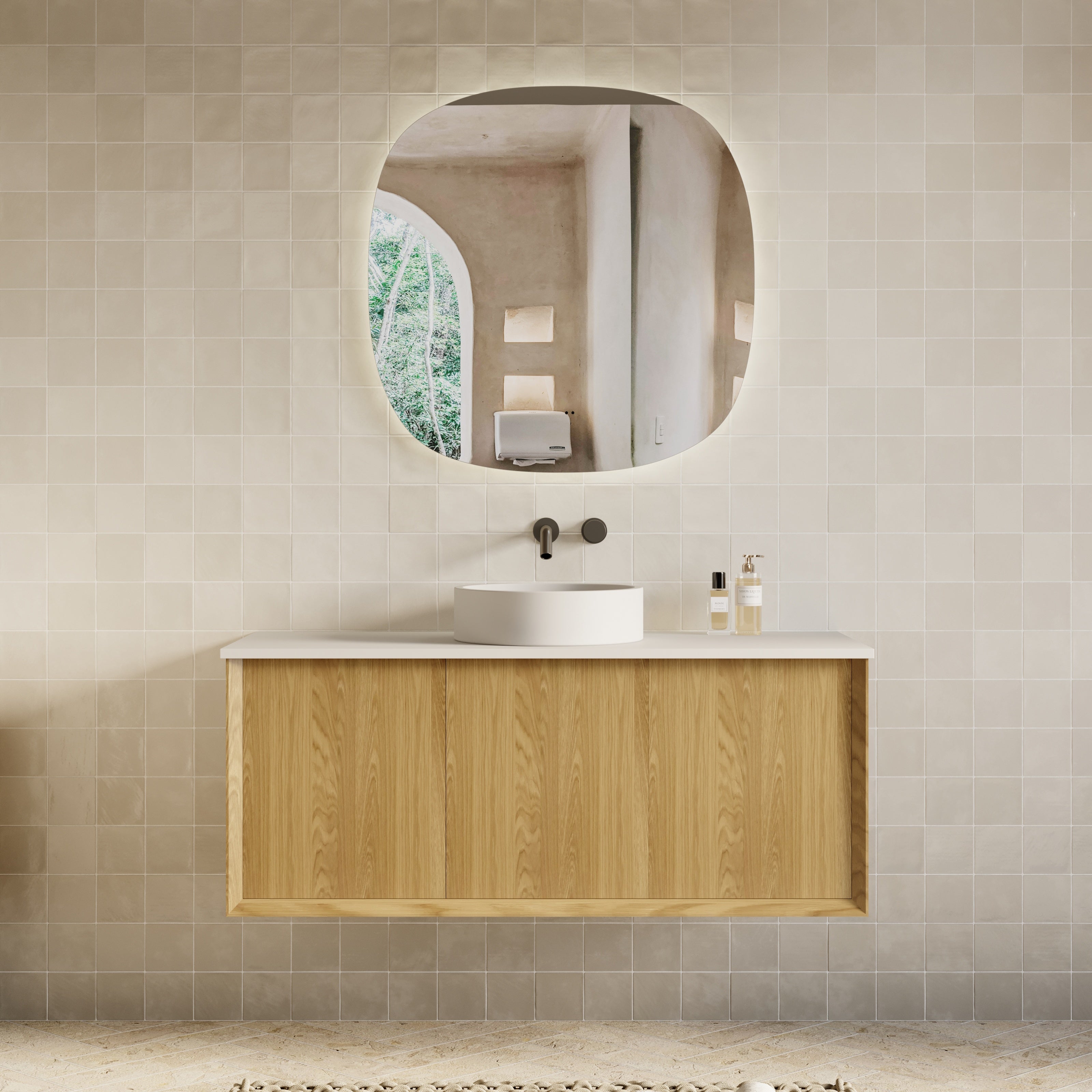 Milano Soft Square 800mx800mm Frameless LED Mirror