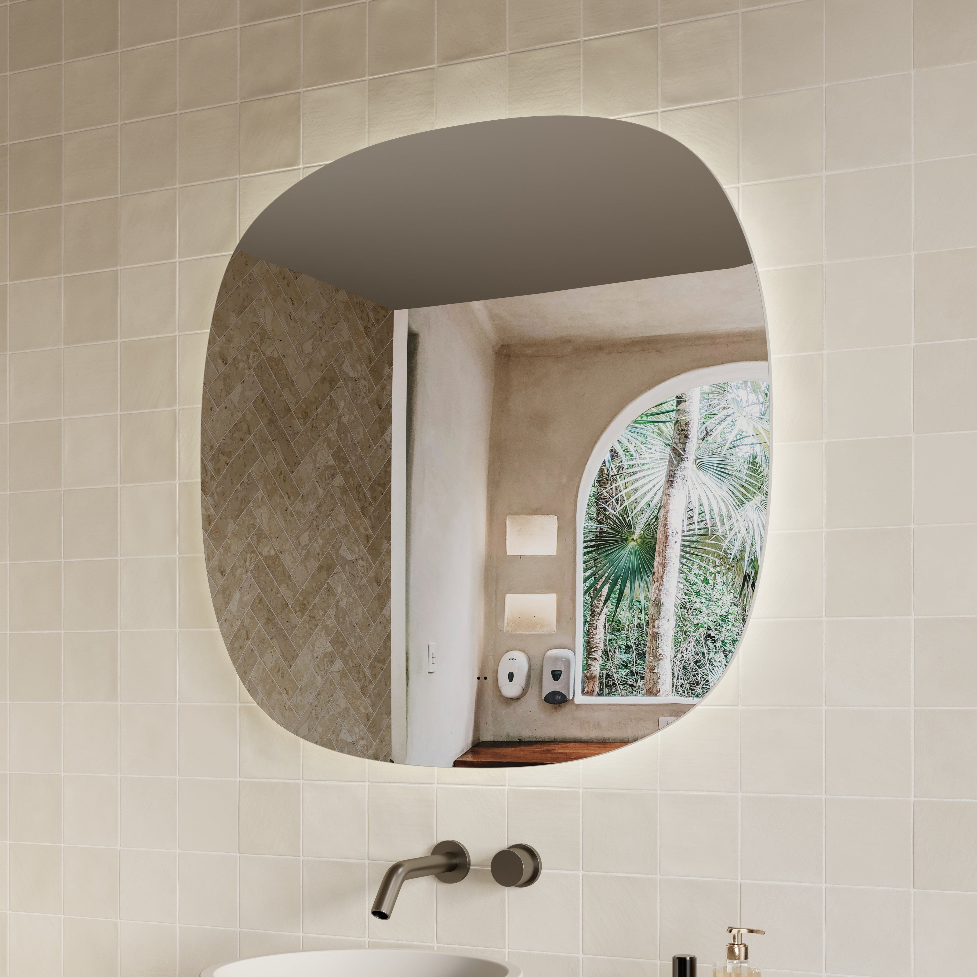 Milano Soft Square 800mx800mm Frameless LED Mirror