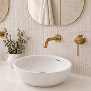 Milano Soul Round 380mm Solid Surface Basin with Overflow