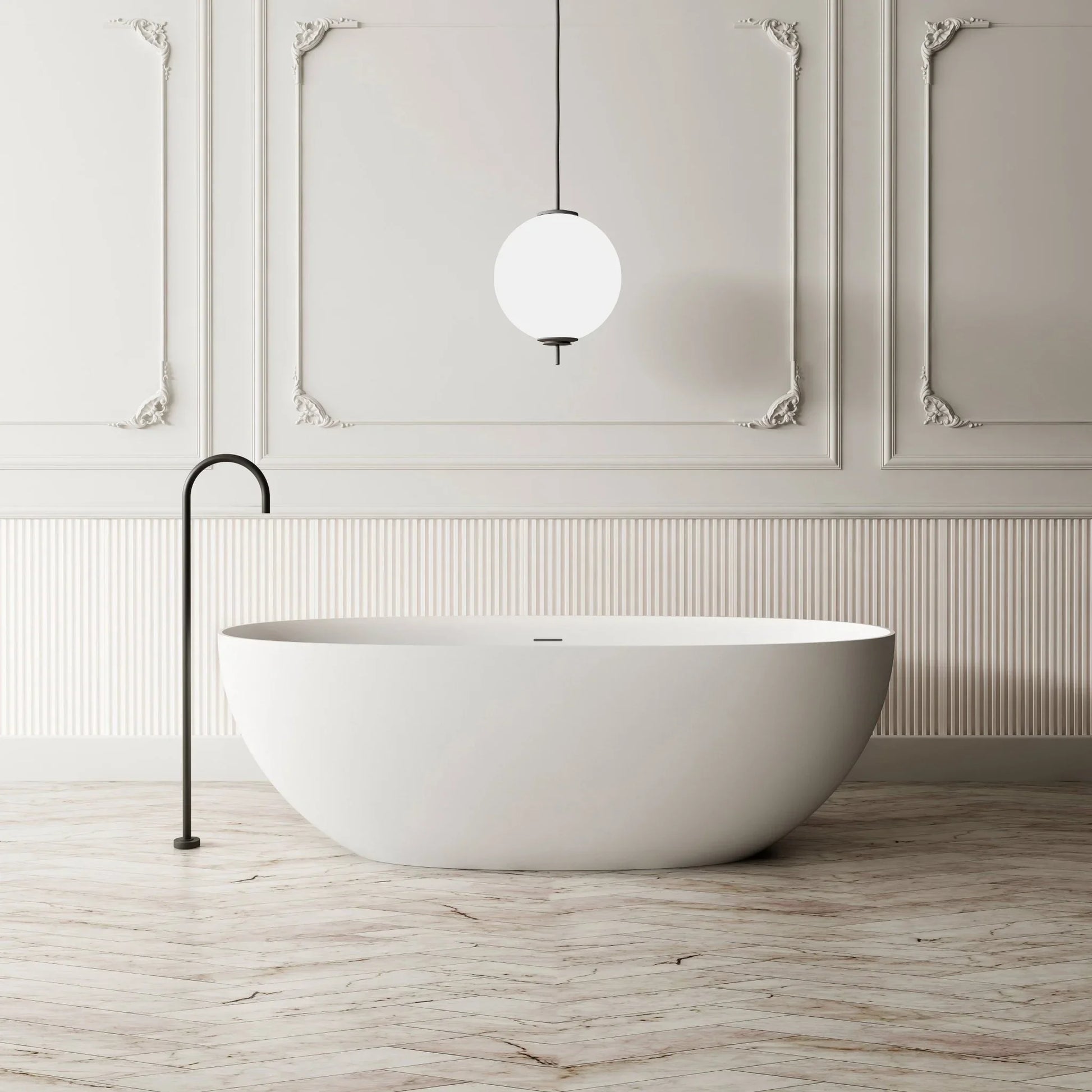 Milano Soul Solid Surface Stone Bathtub - Ideal Bathroom CentreBT - SBR13001300mm