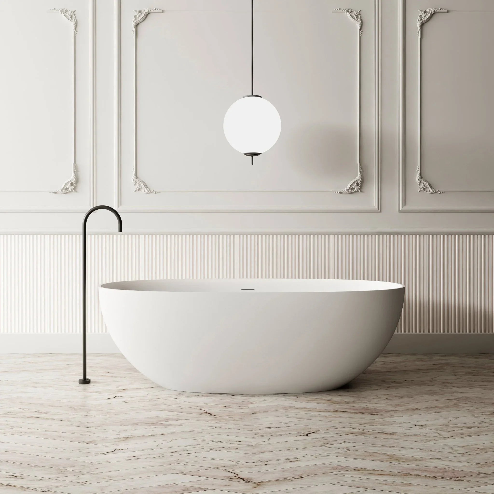 Milano Soul Solid Surface Stone Bathtub - Ideal Bathroom CentreBT - SBR13001300mm