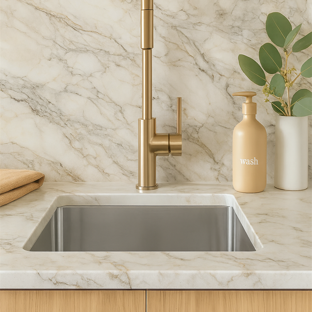 Milano Bianca Single 450x450mm Kitchen Sink