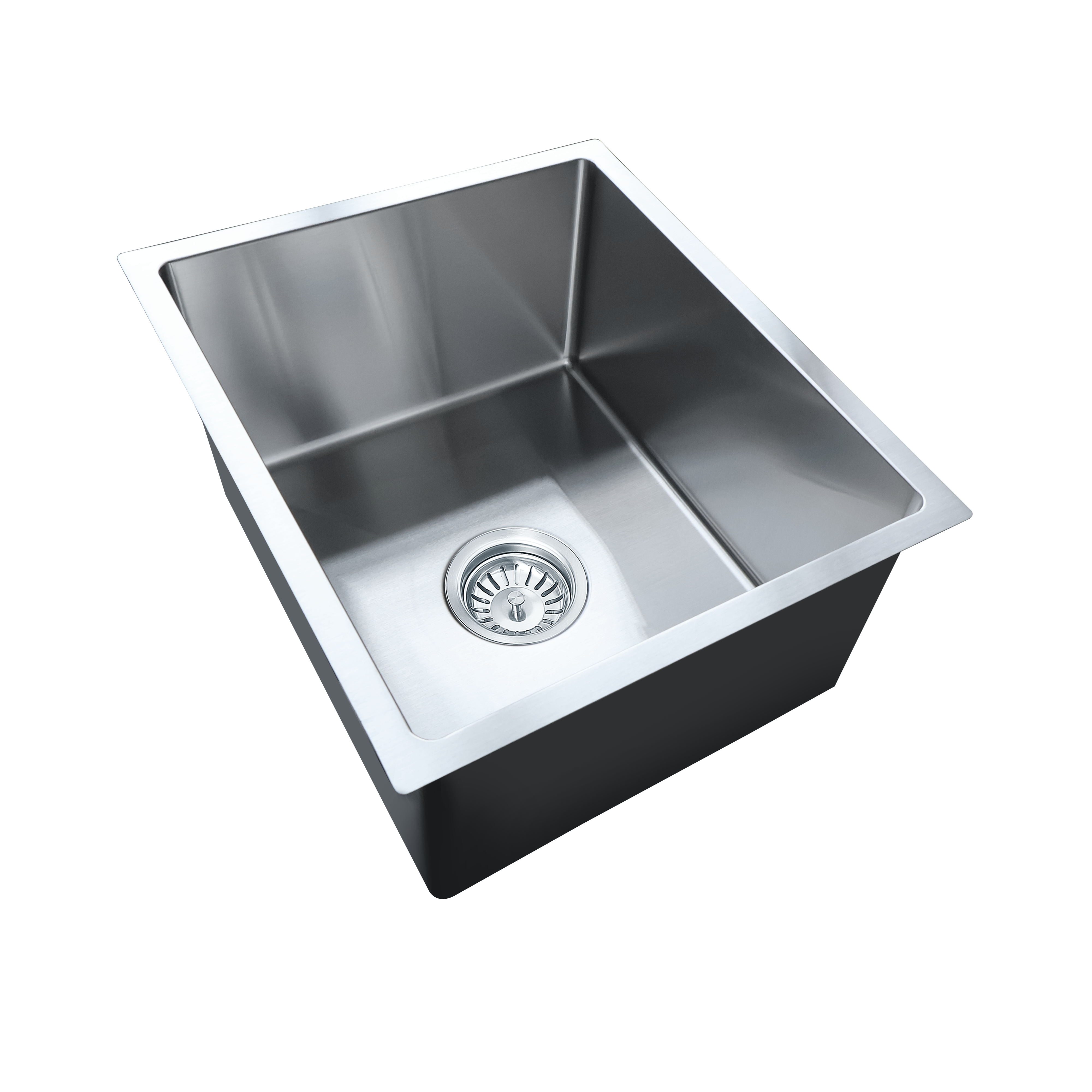 Milano Bianca Stainless Steel 380x450mm Sink, Brushed Nickel