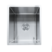 Milano Bianca Stainless Steel 380x450mm Sink, Brushed Nickel