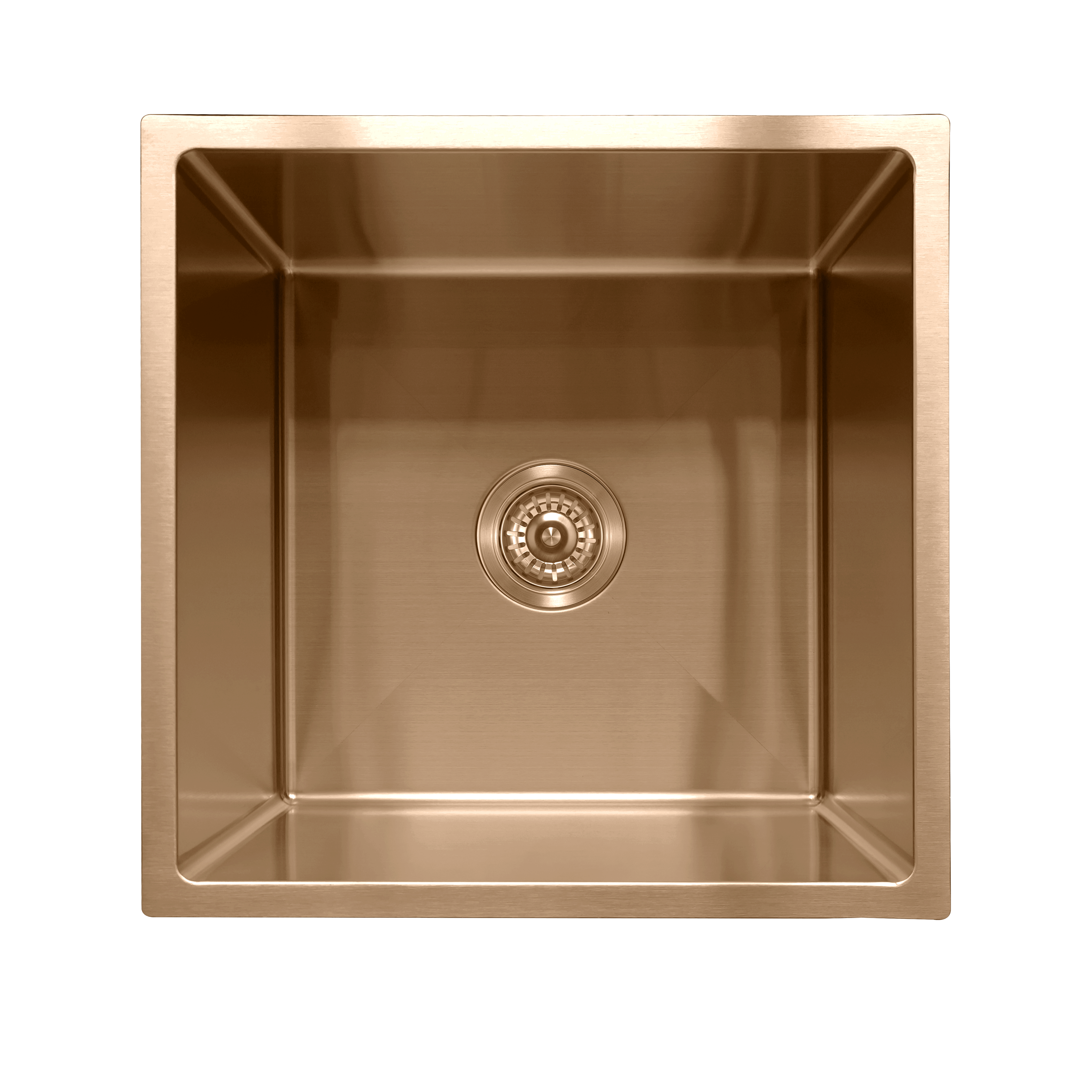 Milano Bianca Stainless Steel 450x450mm Sink, Brushed Copper