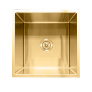 Milano Bianca Stainless Steel 450x450mm Sink, Brushed Gold