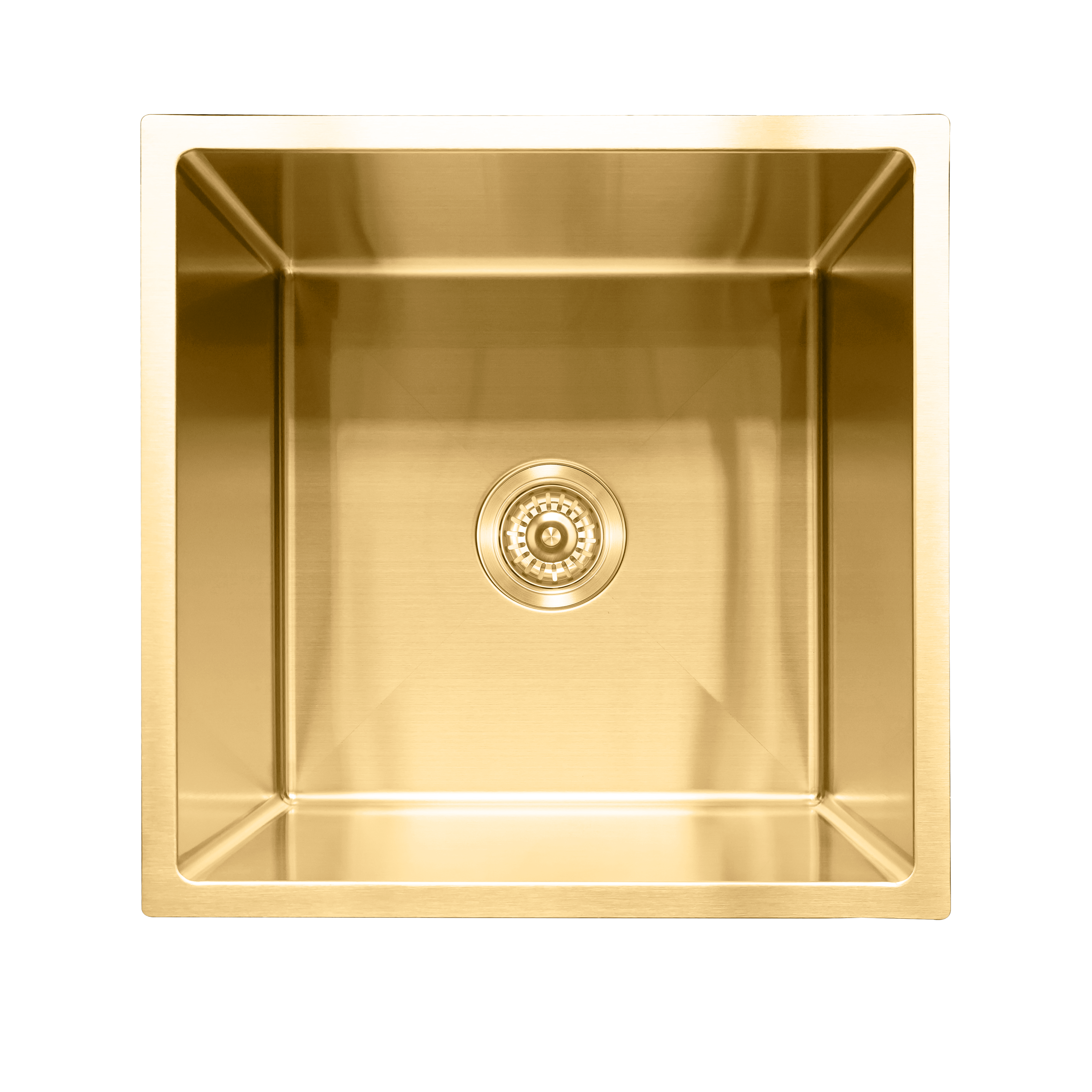 Milano Bianca Stainless Steel 450x450mm Sink, Brushed Gold