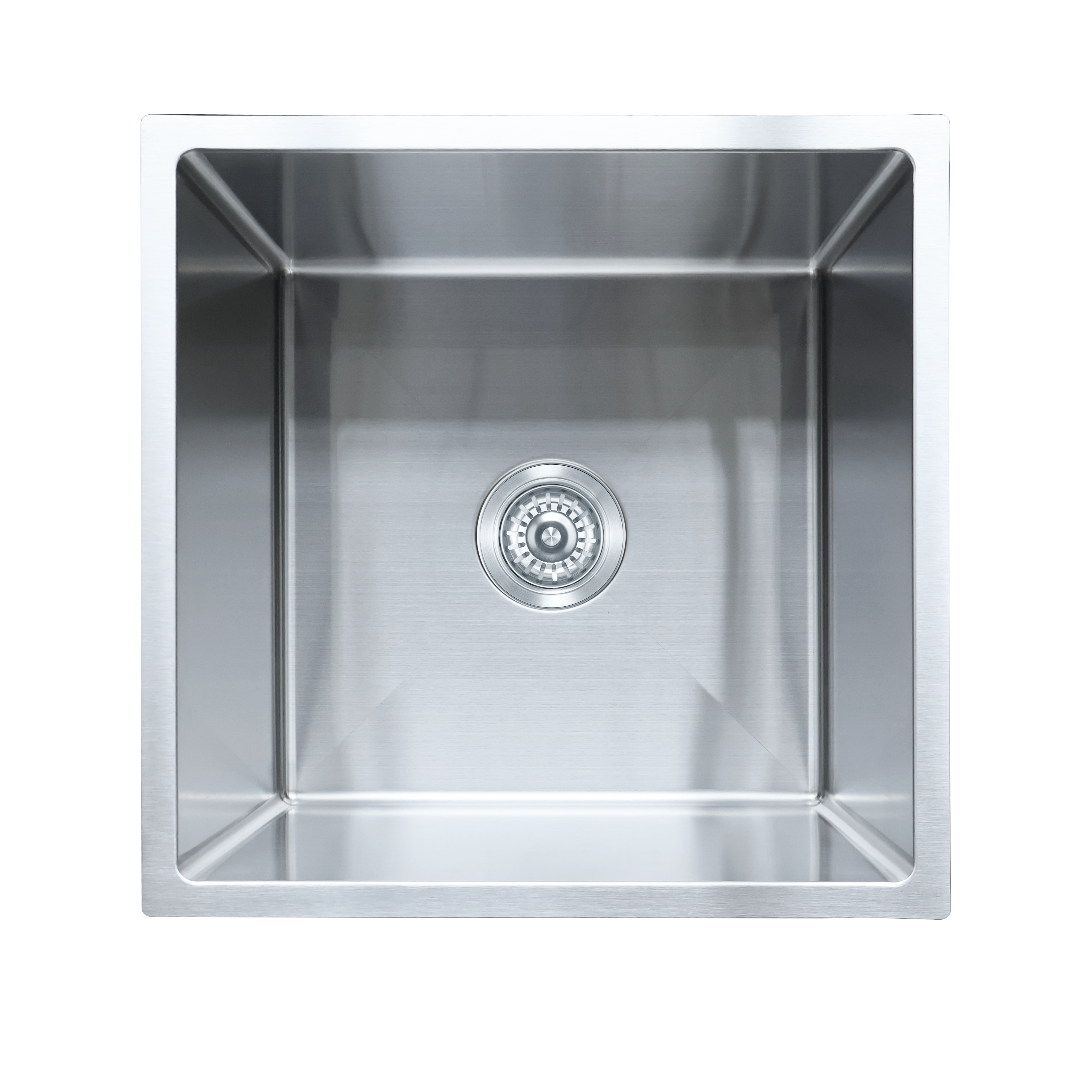 Milano Bianca Stainless Steel 450x450mm Sink, Brushed Nickel