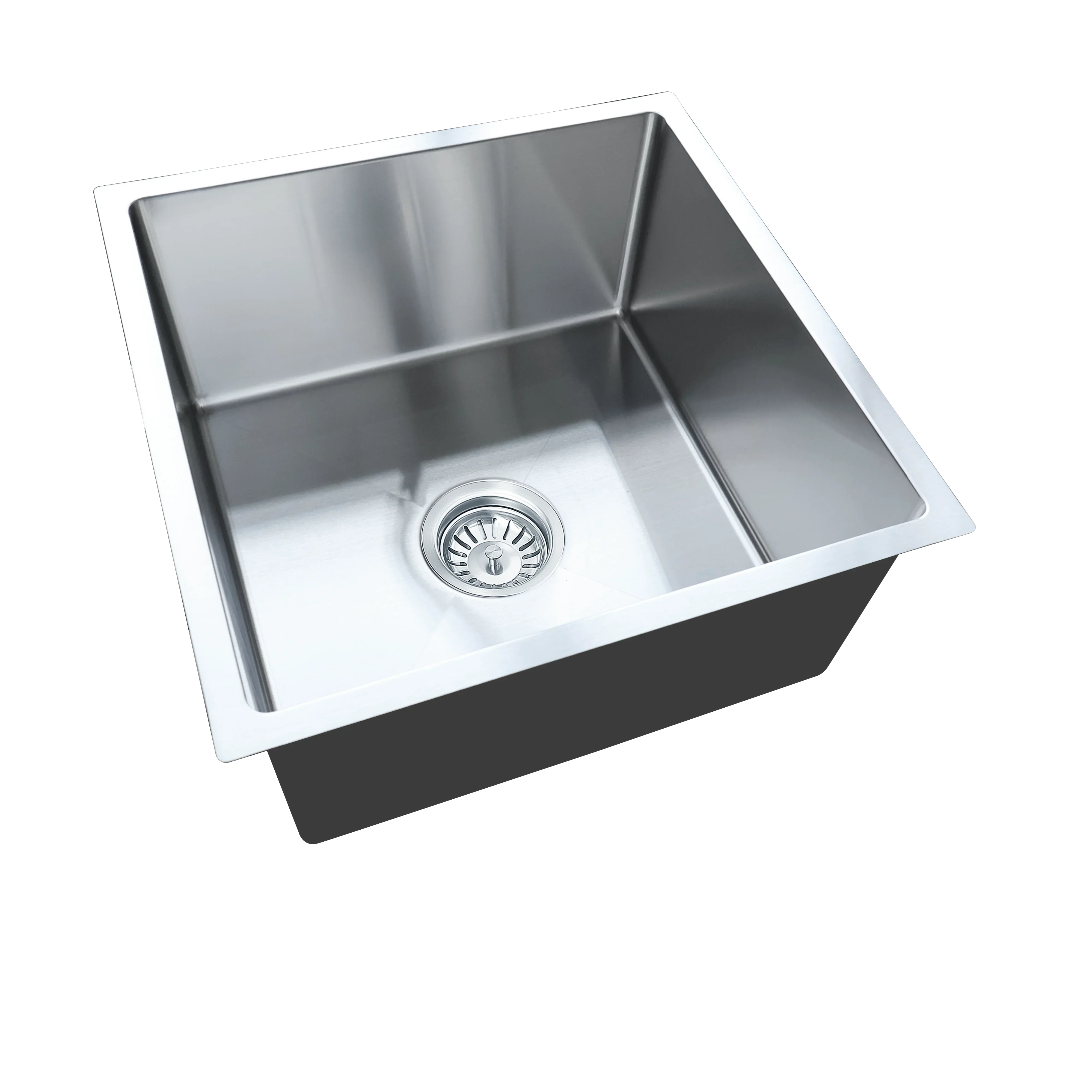 Milano Bianca Stainless Steel 450x450mm Sink, Brushed Nickel
